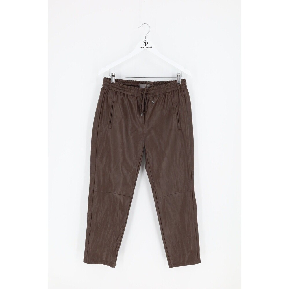 Anthropologie Women Size Medium Brown Sakara Vegan Faux Leather Pull On Pant